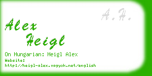 alex heigl business card